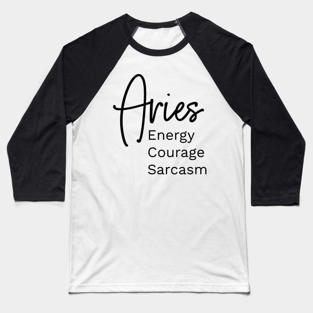 Aries astrology horoscope Baseball T-Shirt by Gardner Designs 